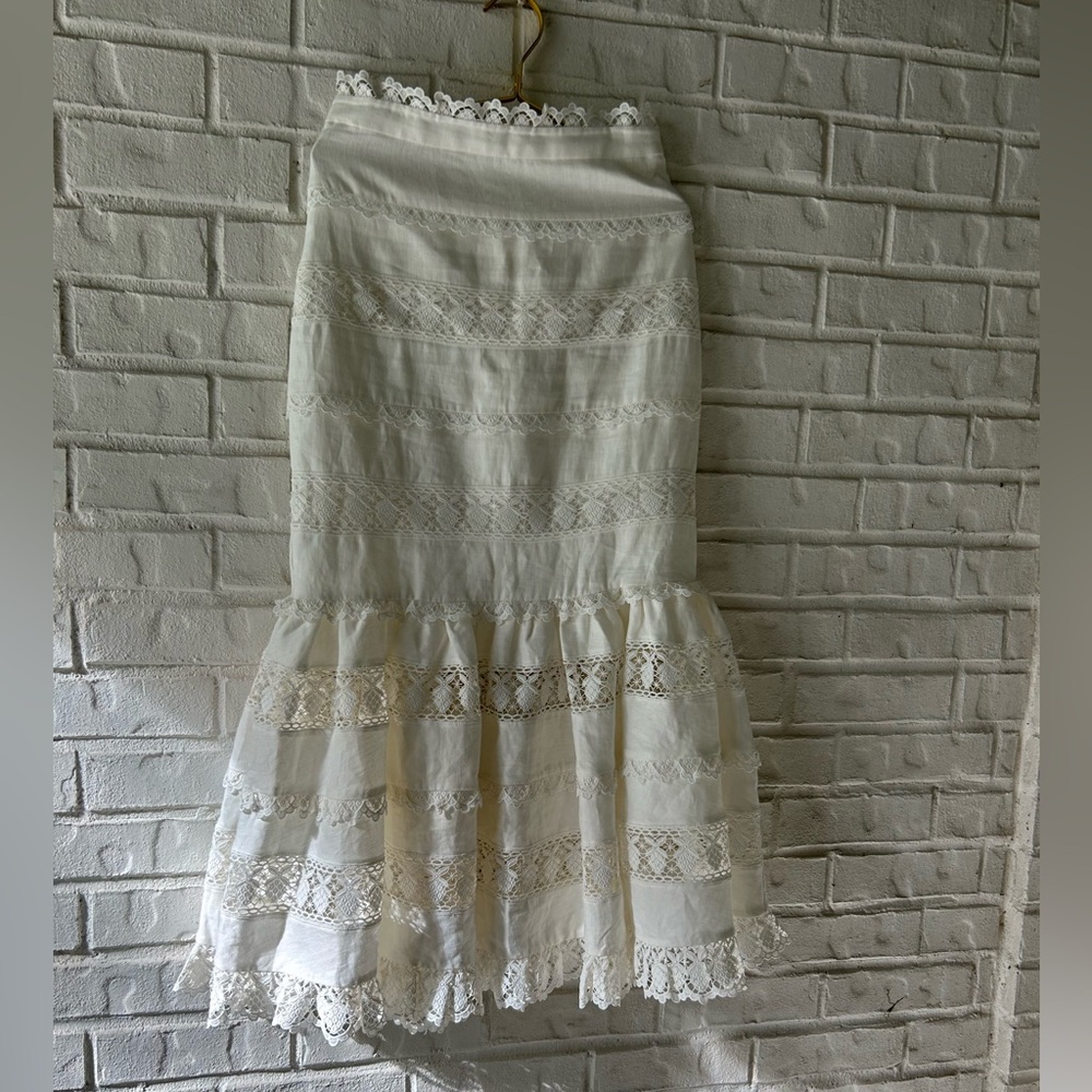 Zimmermann White Lace Skirt